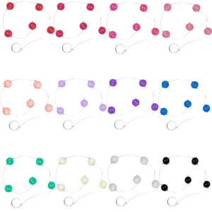 Bolinha Tailandesa em Acrílico com corda em Silicone Tamanho G Azul