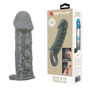 Capa Peniana Extensora com Anel para Escroto - Penissleeve - 14.0 X 4.0