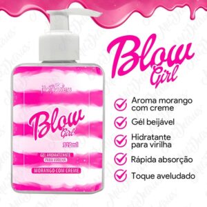 Gel Aromatizante Beijável Para Virilha Blow Girl 320ml Hot Flowers