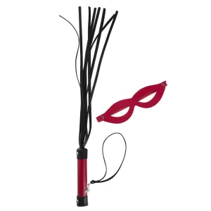 Kit - Chicote Luxo (Tiras 30 cm) com Máscara Vermelho