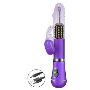Vibrador Rotativo de Coelho - Recarregável \ Cor Roxo