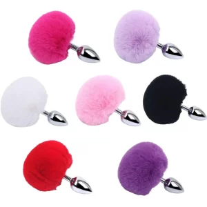 Plug Anal Em Aço Com Pompom