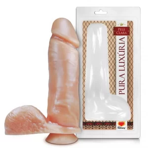 Prótese Sem Vibro Com Ventosa E Escroto 20,5x4,7cm