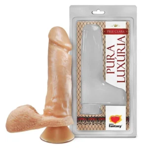 Prótese Sem Vibro Com Ventosa E Escroto 17x4,5cm
